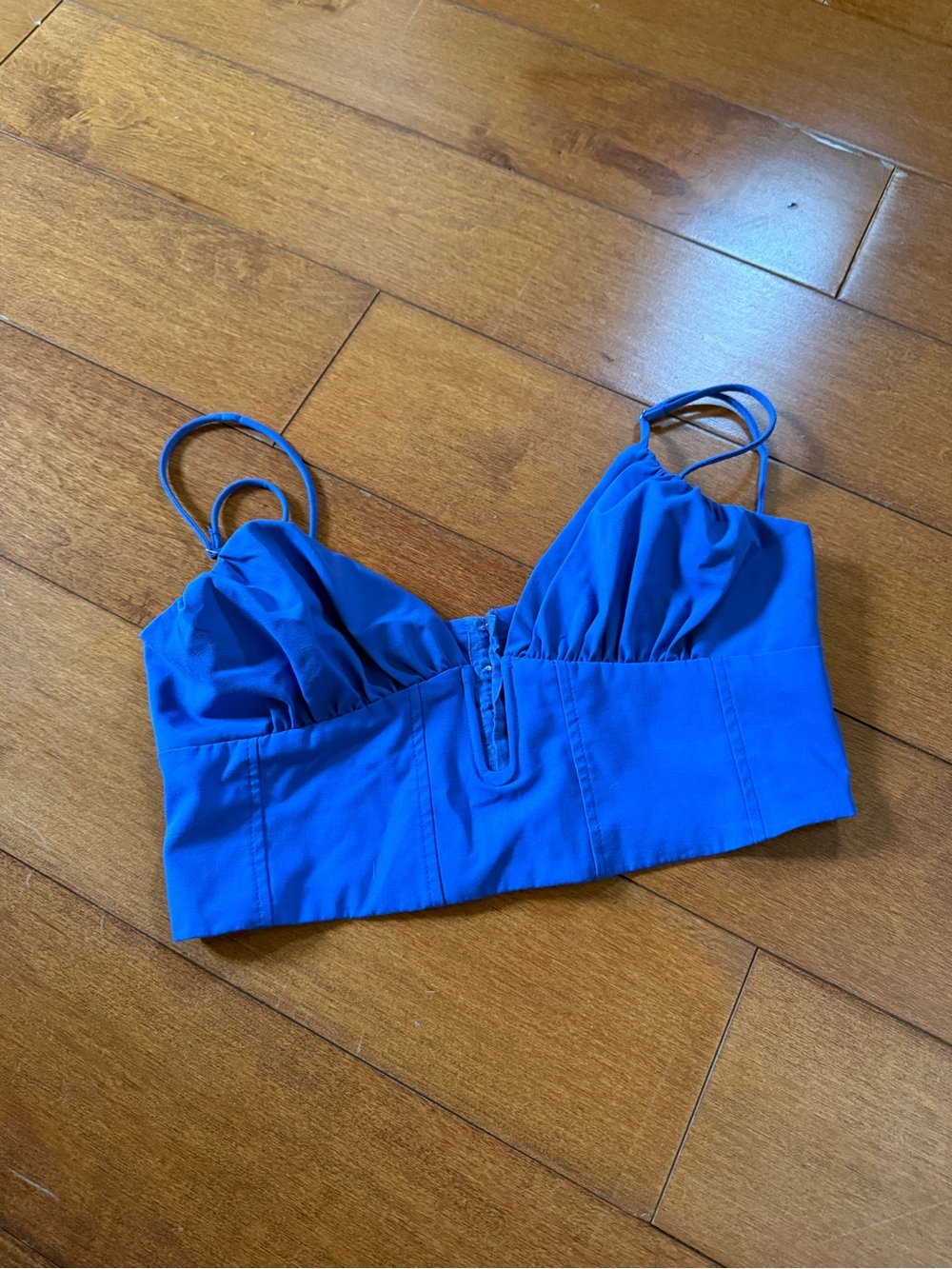 Zara Cobalt Blue Cropped Bralette Top